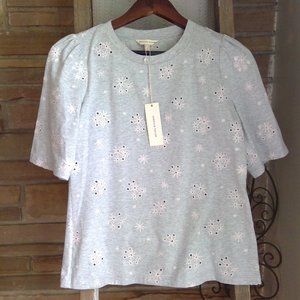 Rebecca Taylor size M gray and pink shirt NWT